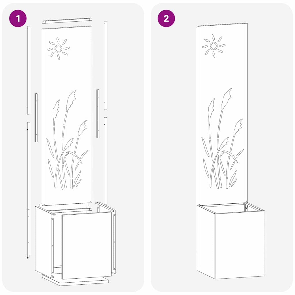 Garten Sichtschutz-Leinwand Silber 32 x 140 cm Verzinkter Stahl