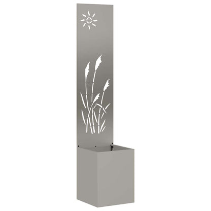 Garten Sichtschutz-Leinwand Rostig 32 x 140 cm Wetterfeststahl