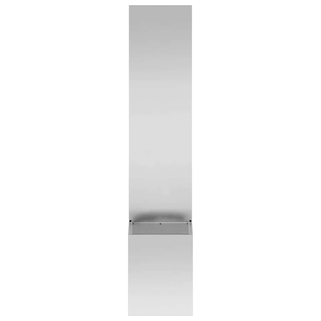 Garten Sichtschutz-Leinwand Silber 32 x 140 cm Verzinkter Stahl