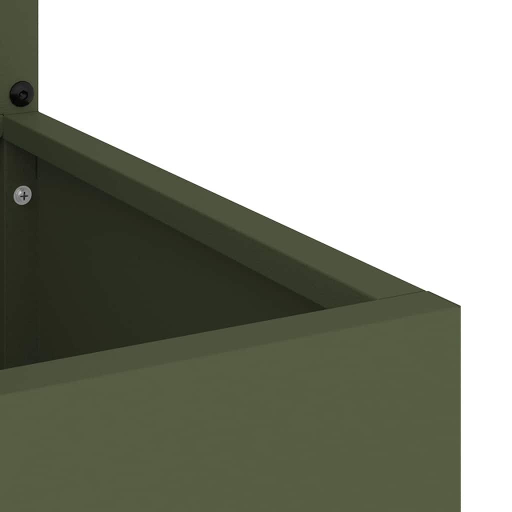 Garten Sichtschutz-Leinwand Floral Olivgrün 32 x 140 cm