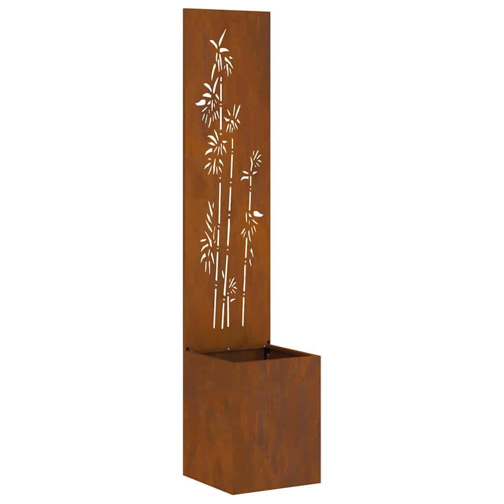 Garten Sichtschutz-Leinwand Rostig 32 x 140 cm Wetterfeststahl