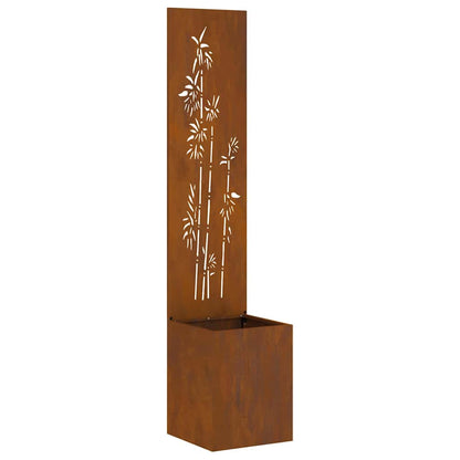 Garten Sichtschutz-Leinwand Rostig 32 x 140 cm Wetterfeststahl