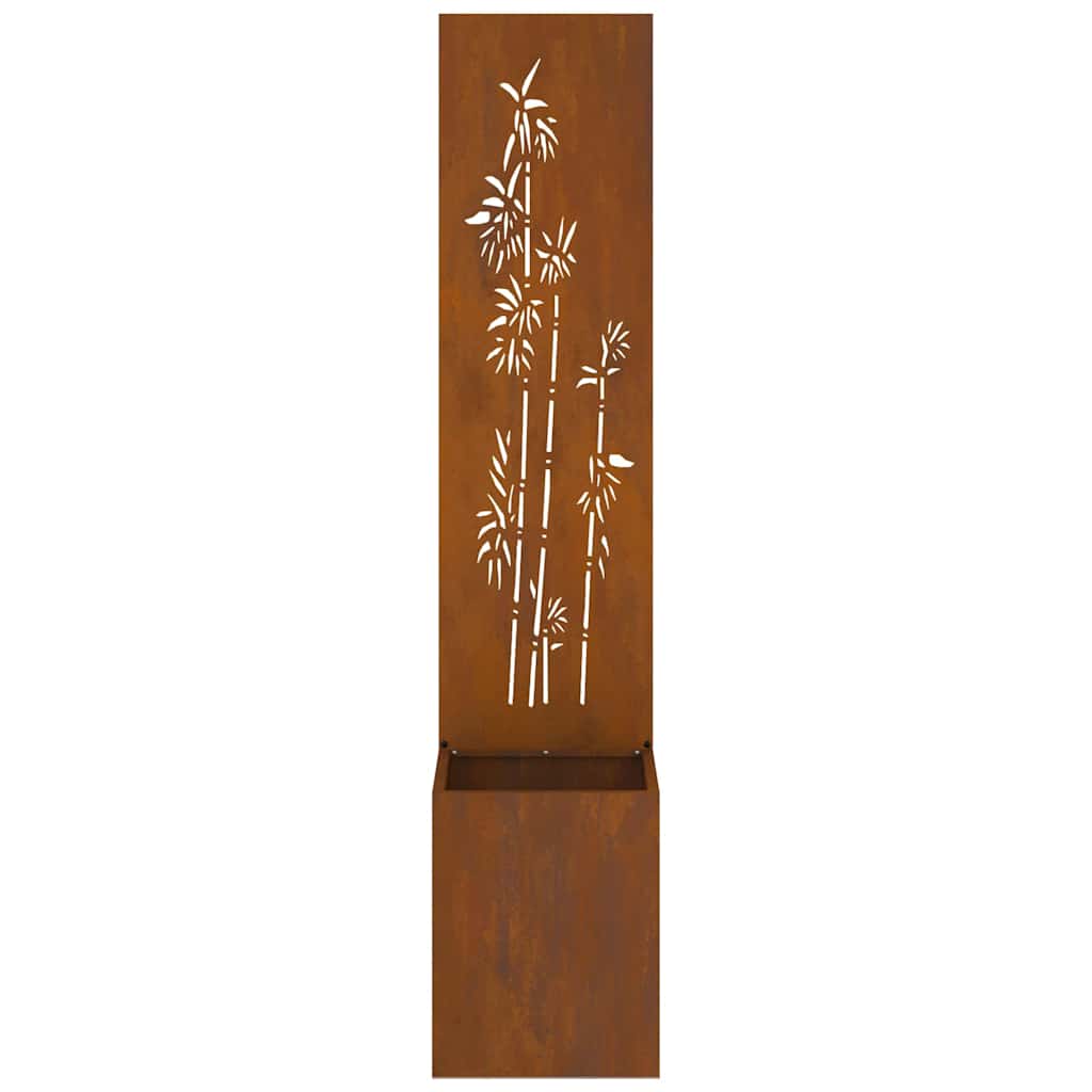 Garten Sichtschutz-Leinwand Rostig 32 x 140 cm Wetterfeststahl