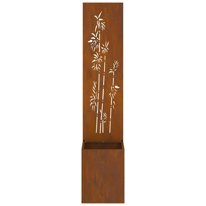 Garten Sichtschutz-Leinwand Rostig 32 x 140 cm Wetterfeststahl