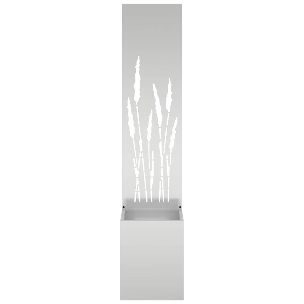 Garten Sichtschutz-Leinwand Silber 32 x 140 cm Verzinkter Stahl