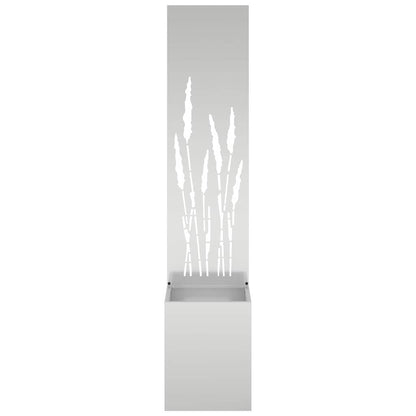 Garten Sichtschutz-Leinwand Silber 32 x 140 cm Verzinkter Stahl