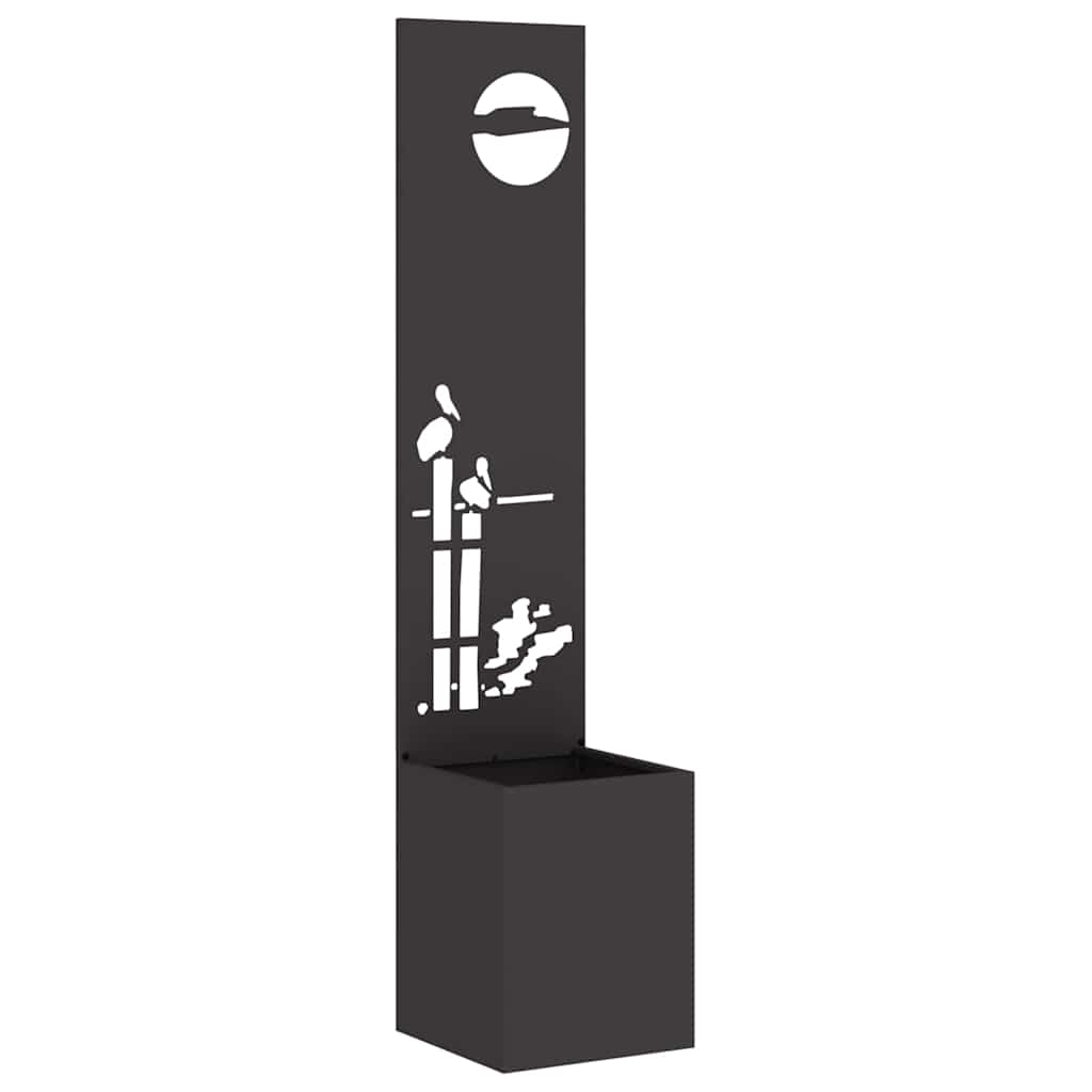 Garten Sichtschutz-Leinwand Schwarz 32 x 140 cm