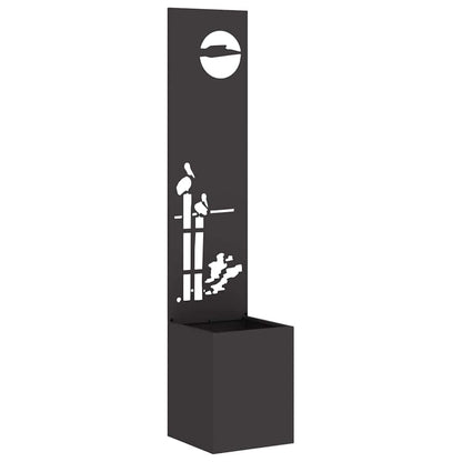 Garten Sichtschutz-Leinwand Schwarz 32 x 140 cm