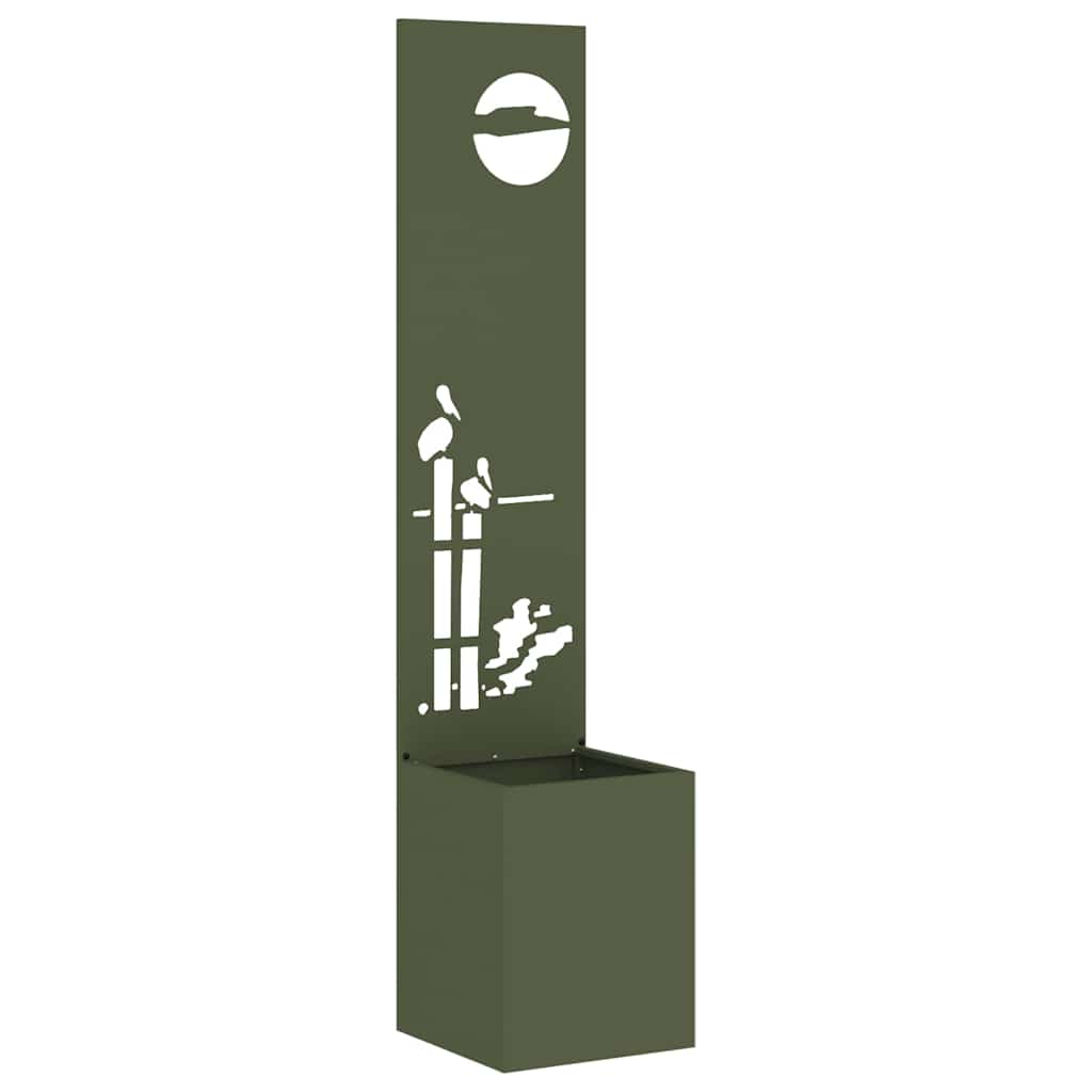 Garten Sichtschutz-Leinwand Olivgrün 32 x 140 cm