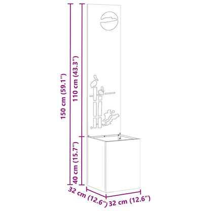 Garten Sichtschutz-Leinwand Olivgrün 32 x 140 cm