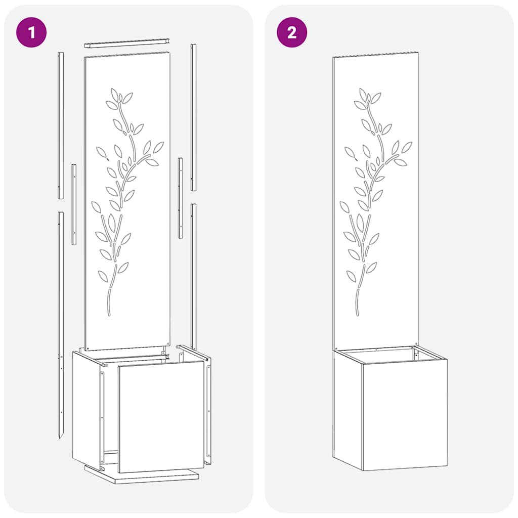 Garten Sichtschutz-Leinwand Floral Olivgrün 32 x 140 cm
