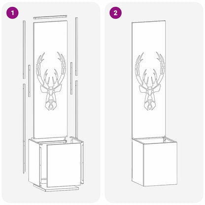 Garten Sichtschutz-Leinwand Tiermuster Anthrazit 32 x 140 cm