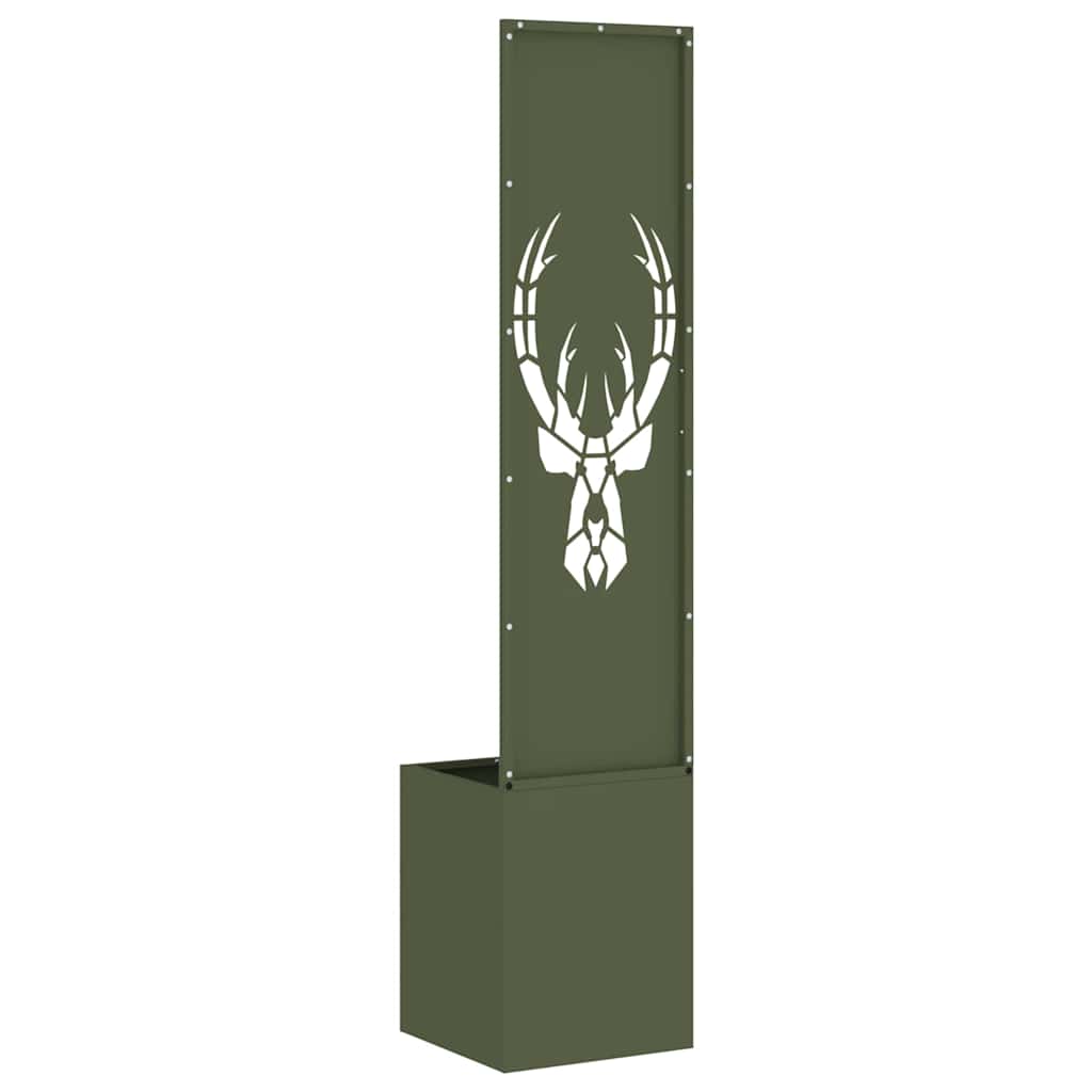 Garten Sichtschutz-Leinwand Tiermuster Olivgrün 32 x 140 cm