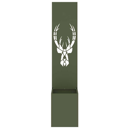 Garten Sichtschutz-Leinwand Tiermuster Olivgrün 32 x 140 cm