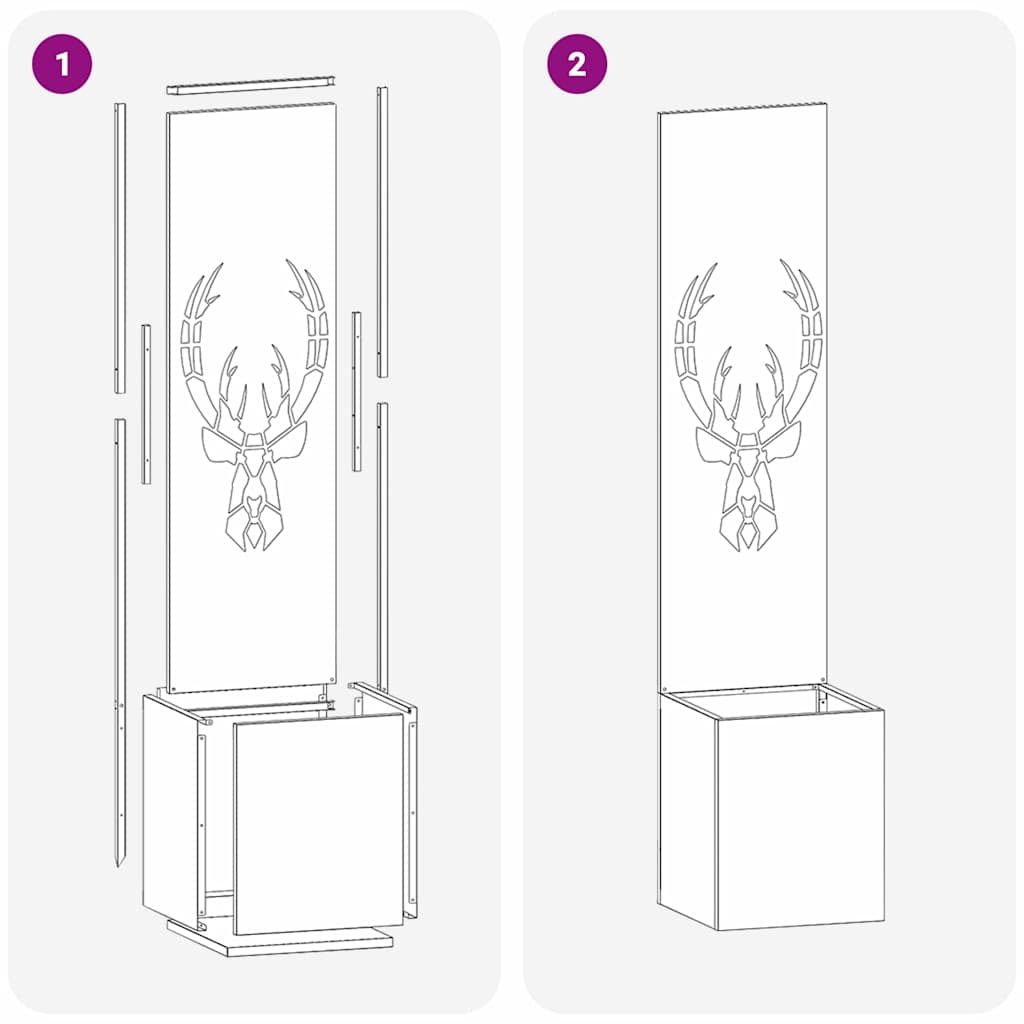 Garten Sichtschutz-Leinwand Silber 32 x 140 cm Edelstahl