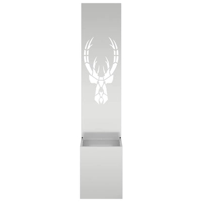 Garten Sichtschutz-Leinwand Silber 32 x 140 cm Verzinkter Stahl