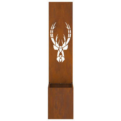 Garten Sichtschutz-Leinwand Rostig 32 x 140 cm Wetterfeststahl