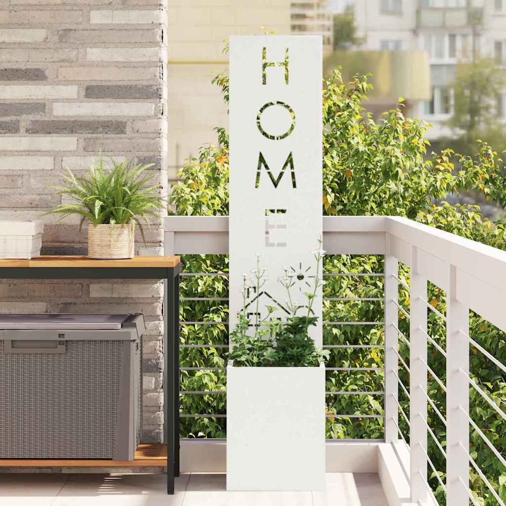 Garten Sichtschutz-Leinwand Weiß 32 x 140 cm