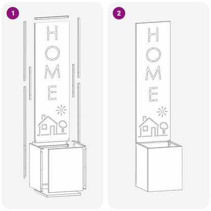 Garten Sichtschutz-Leinwand Silber 32 x 140 cm Edelstahl