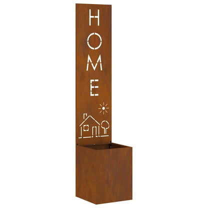 Garten Sichtschutz-Leinwand Rostig 32 x 140 cm Wetterfeststahl