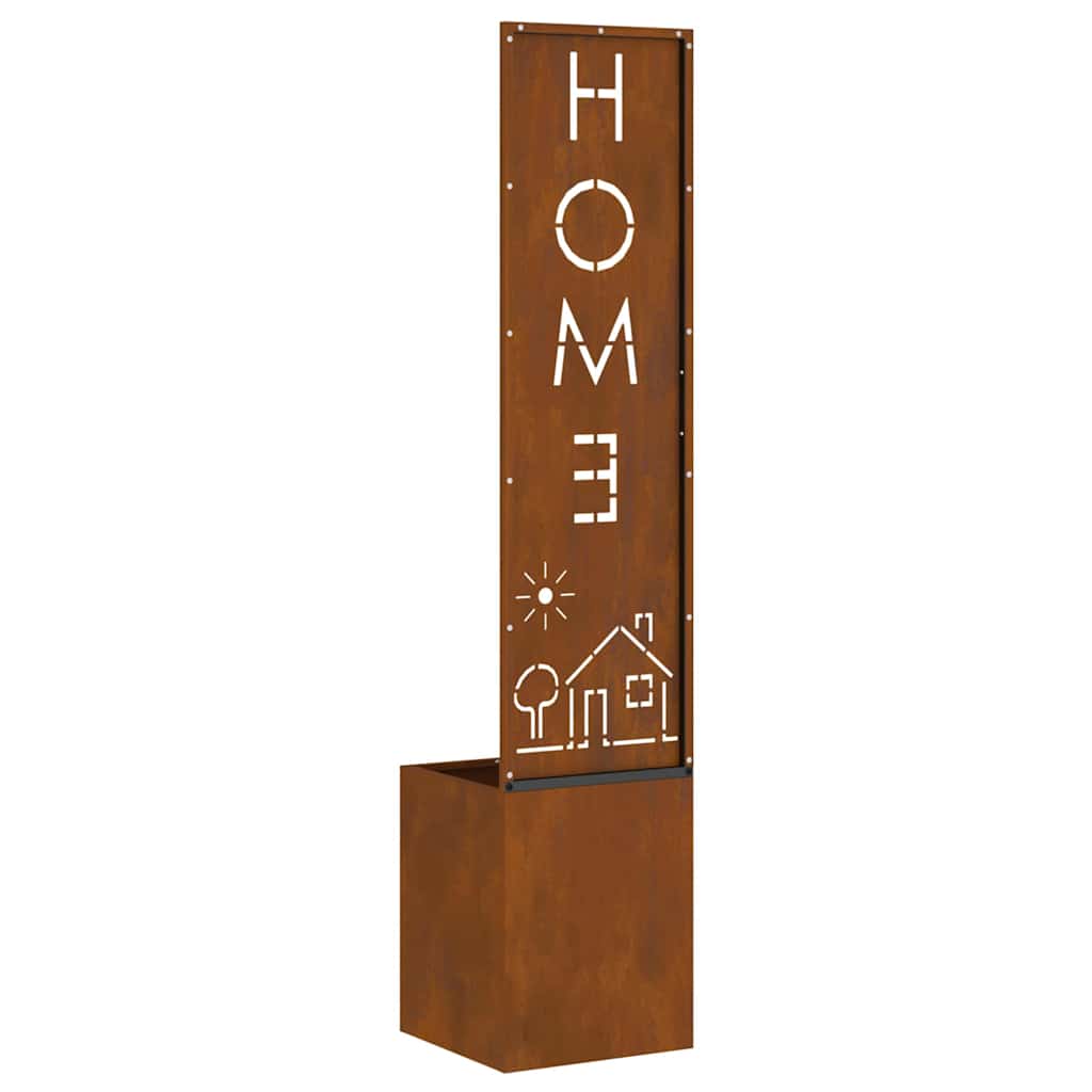 Garten Sichtschutz-Leinwand Rostig 32 x 140 cm Wetterfeststahl