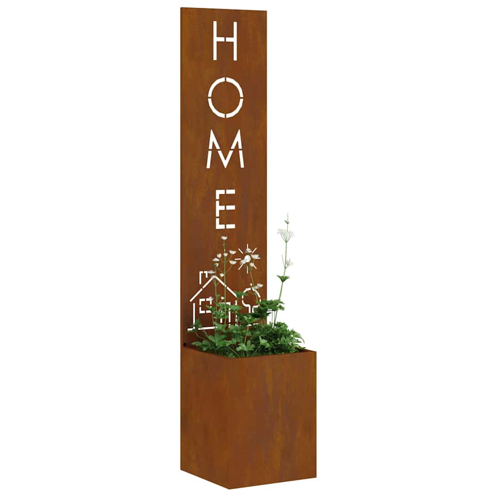 Garten Sichtschutz-Leinwand Rostig 32 x 140 cm Wetterfeststahl