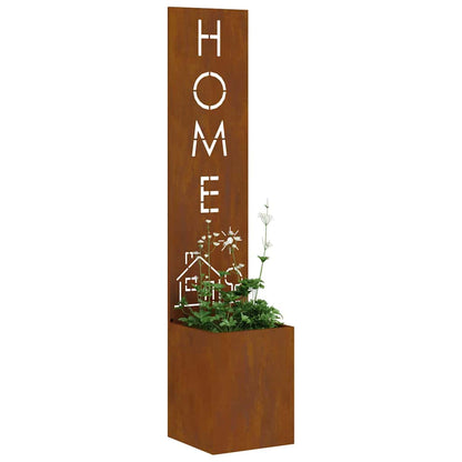 Garten Sichtschutz-Leinwand Rostig 32 x 140 cm Wetterfeststahl