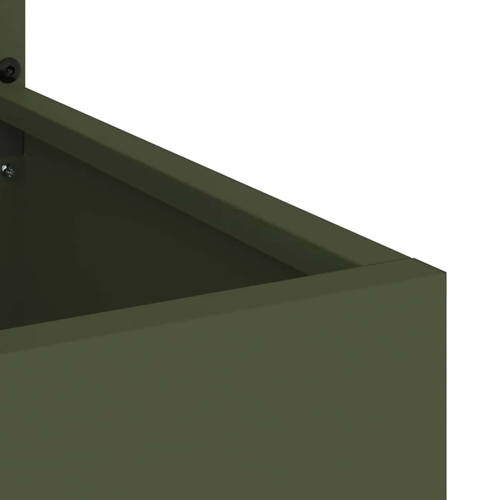 Garten Sichtschutz-Leinwand Floral Olivgrün 50 x 140 cm