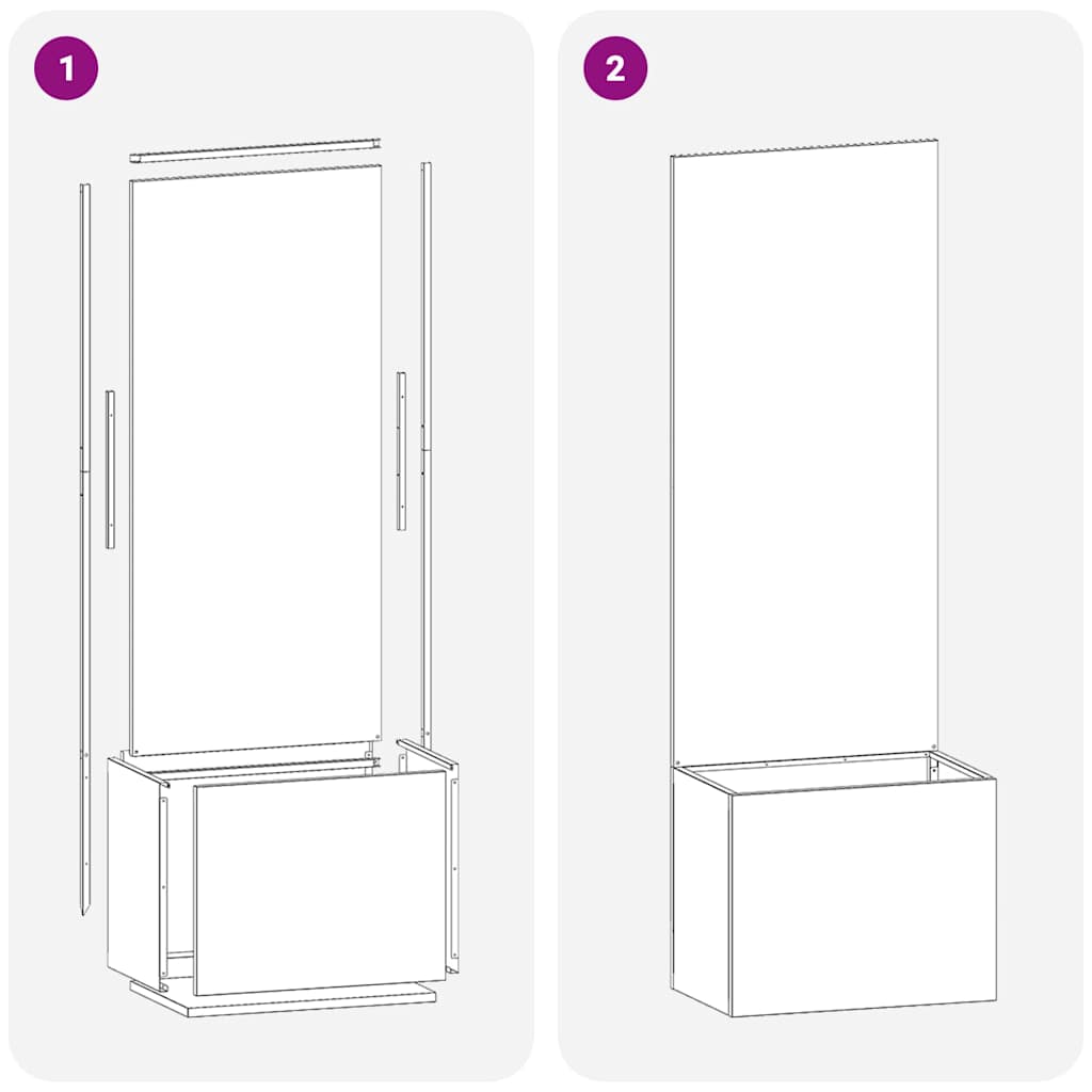 Garten Sichtschutz-Leinwand Schwarz 50 x 140 cm