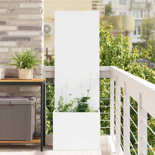 Garten Sichtschutz-Leinwand Weiß 50 x 140 cm