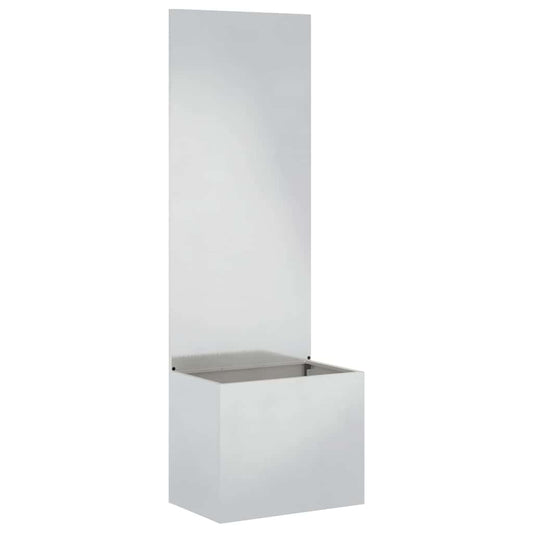 Garten Sichtschutz-Leinwand Silber 50 x 140 cm Edelstahl