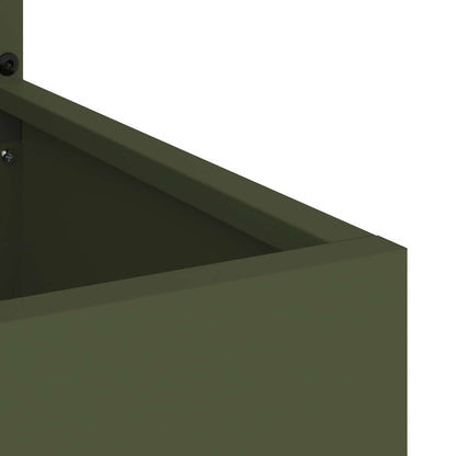 Garten Sichtschutz-Leinwand Floral Olivgrün 50 x 140 cm