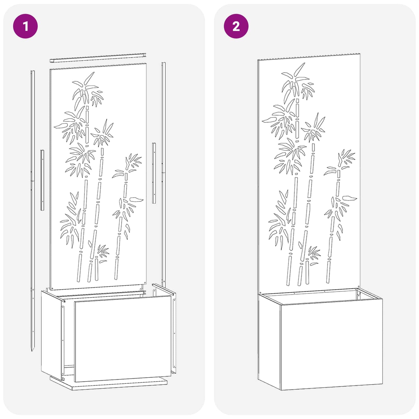 Garten Sichtschutz-Leinwand Floral Olivgrün 50 x 140 cm