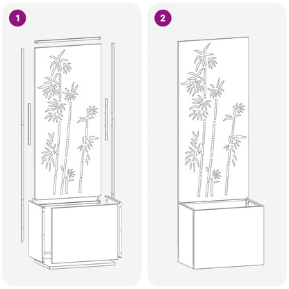 Garten Sichtschutz-Leinwand Floral Olivgrün 50 x 140 cm