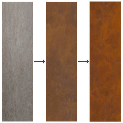 Garten Sichtschutz-Leinwand Rostig 50 x 140 cm Wetterfeststahl