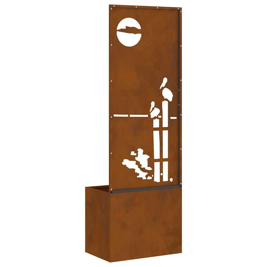 Garten Sichtschutz-Leinwand Rostig 50 x 140 cm Wetterfeststahl