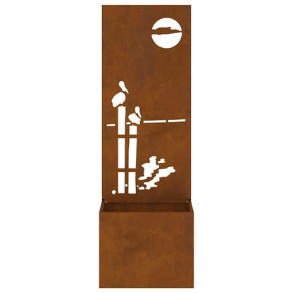 Garten Sichtschutz-Leinwand Rostig 50 x 140 cm Wetterfeststahl