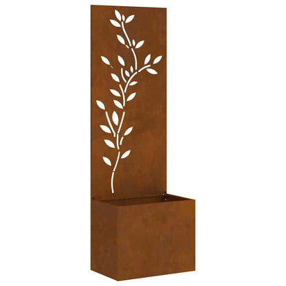 Garten Sichtschutz-Leinwand Rostig 50 x 140 cm Wetterfeststahl