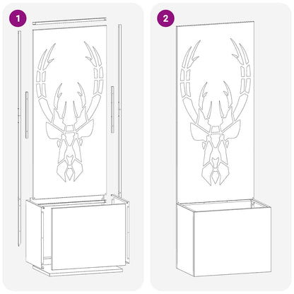 Garten Sichtschutz-Leinwand Tiermuster Anthrazit 50 x 140 cm