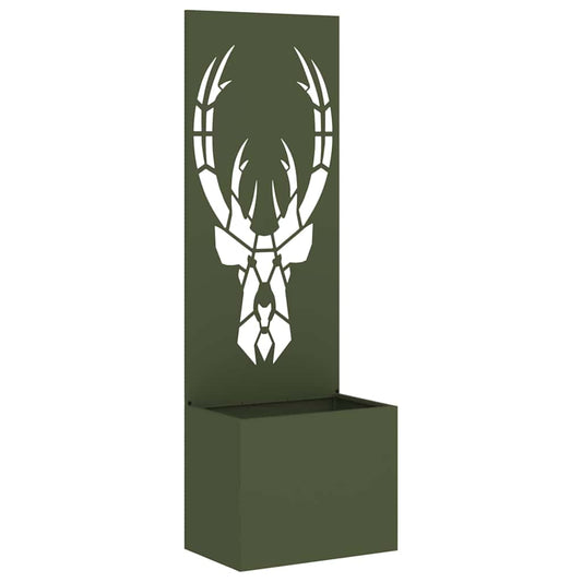 Garten Sichtschutz-Leinwand Tiermuster Olivgrün 50 x 140 cm