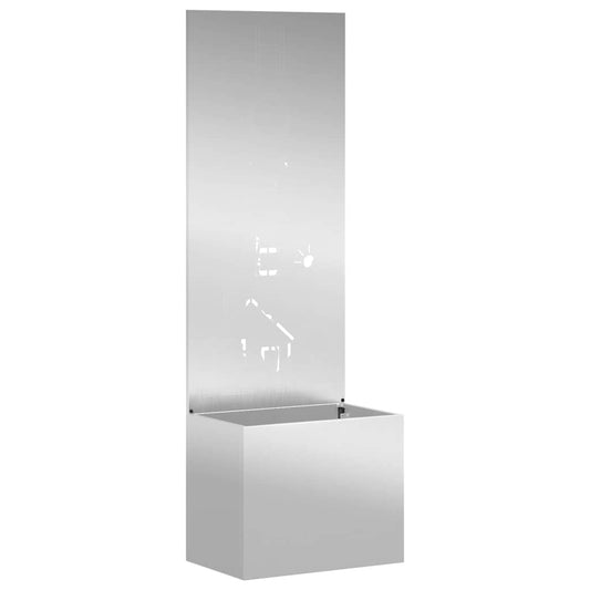 Garten Sichtschutz-Leinwand Silber 50 x 140 cm Verzinkter Stahl