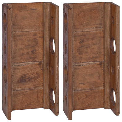 Regal Braun 24 x 13 x 54 cm Massives Mahagoni Holz