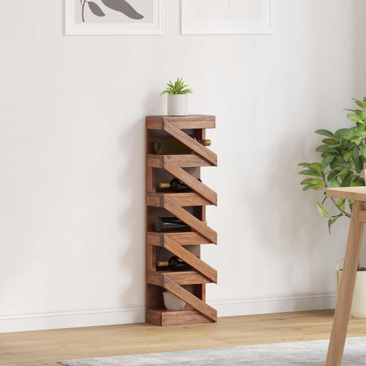 Regal Braun 24 x 14 x 80 cm Massives Mahagoni Holz