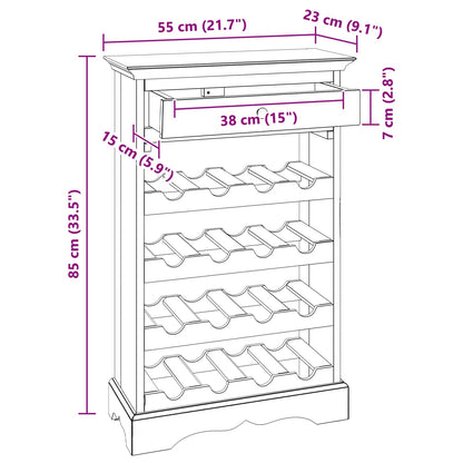 Weinregal Massives Mahagoni Holz