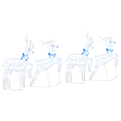 LED Rentiere 4 pcs Weiß Stoff