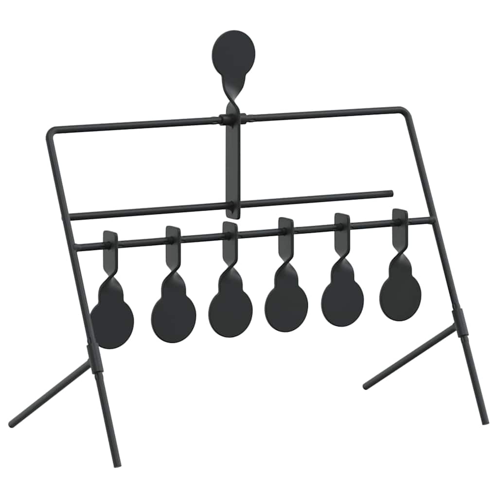 Bersaglio azzerabile, nero, 38 x 20 x 33,5 cm, acciaio