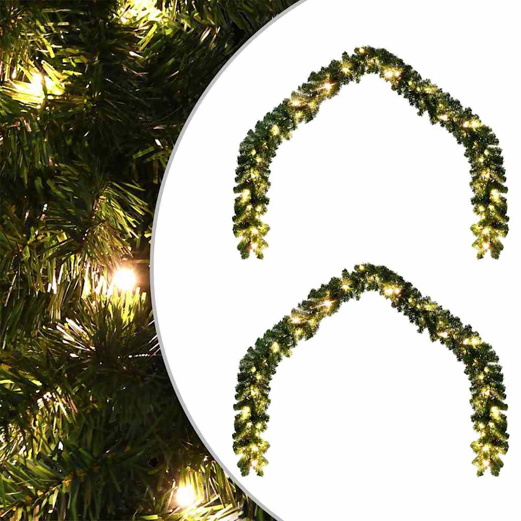 Weihnachtsgirlande mit 600 LEDs 2 pcs Grün PVC