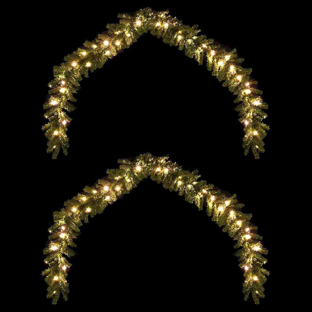 Weihnachtsgirlande mit 600 LEDs 2 pcs Grün PVC