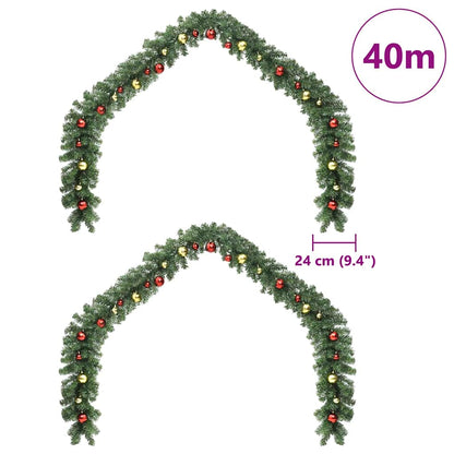 Weihnachtsgirlande mit 600 LEDs 2 pcs Grün PVC