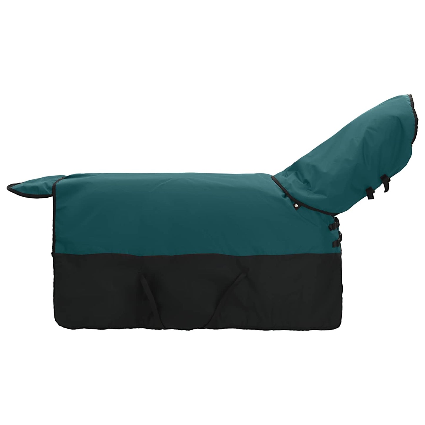 Coperta per cavalli, verde scuro e nero, 95 cm, poliestere